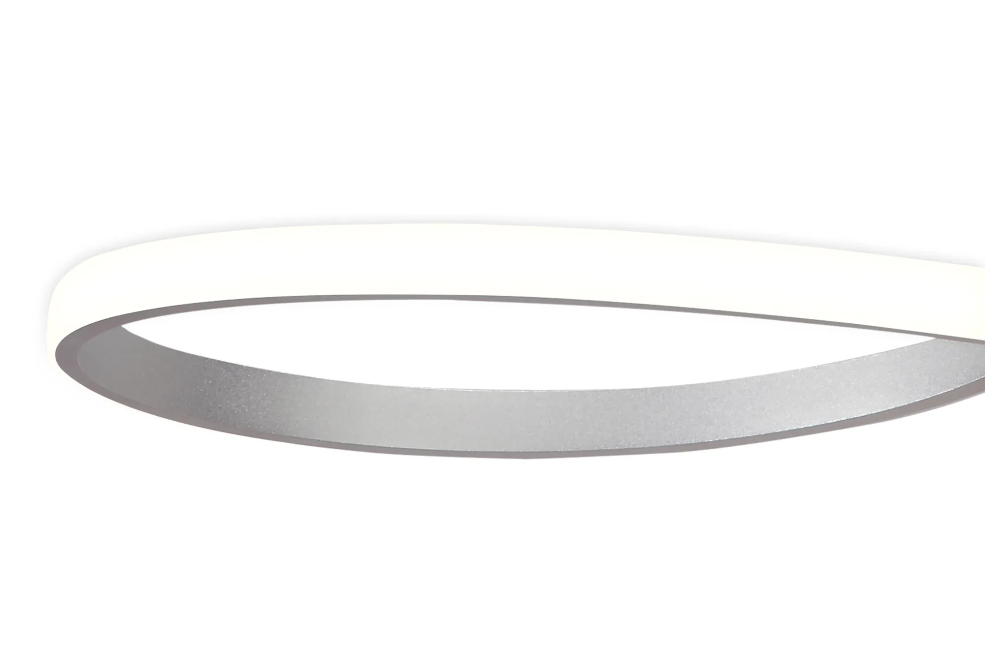 Nur Silver Rectangular Semi Flush DImmable 40W LED M4995  Mantra Nur Silver